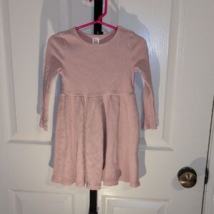 Adorable Blush Long-Sleeve Kids Dress